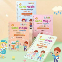 Magic Handwriting Copybook Set – 4 Books + 10 Refills for Kids